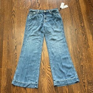 7 FOR ALL MANKIND Classic Blue Wide-Leg Women's Jeans